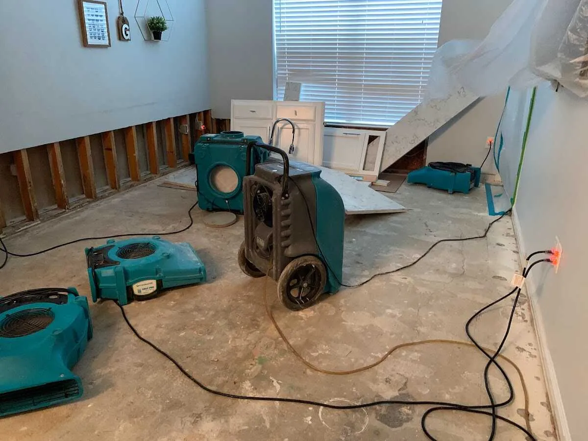Dehumidifier in flood-cut room for Water Extraction & Removal in Warren
